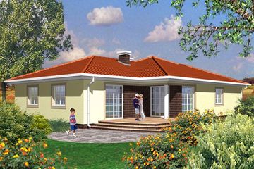  Projekt domu FASOLKA (WOA1007) - projekt domu parterowego - Zdjęcie 2