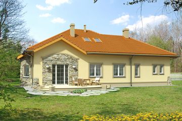  Projekt domu Sasza Plus z garażem (WRX1046) - projekt domu parterowego z poddaszem - Zdjęcie 2