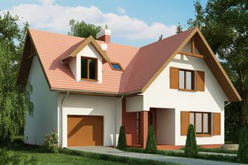  Projekt domu D184 Daria (WAI1101) - projekt domu parterowego z poddaszem - Zdjęcie 1