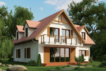  Projekt domu D184 Daria (WAI1101) - projekt domu parterowego z poddaszem - Zdjęcie 2