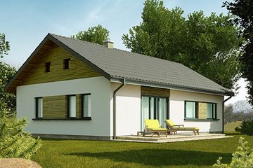  Projekt domu TK 49 (duplikat) (WAK1033) - projekt domu parterowego - Zdjęcie 2