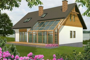  Projekt domu TK22P (WAK1034) - projekt domu parterowego z poddaszem - Zdjęcie 2