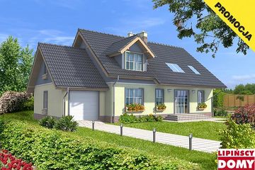  Projekt domu Manchester (LMP157) (WRB1275) - projekt domu parterowego z poddaszem - Zdjęcie 1