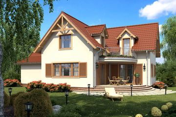  Projekt domu AZALIA 3 (WOA1018) - projekt domu parterowego z poddaszem - Zdjęcie 2