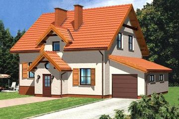  Projekt domu 103 (KRH1002) - projekt domu parterowego z poddaszem - Zdjęcie 1