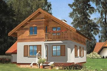  Projekt domu TRENTO (KRH1011) - projekt domu parterowego z poddaszem - Zdjęcie 1