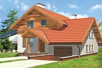  Projekt domu TRENTO (KRH1011) - projekt domu parterowego z poddaszem - Zdjęcie 2