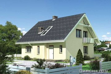  Projekt domu Antek (KRD1288) - projekt domu parterowego z poddaszem - Zdjęcie 1