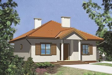  Projekt domu Milena (KRH1015) - projekt domu parterowego z poddaszem - Zdjęcie 1