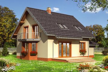  Projekt domu CHABER REX EX-918 (KRD1989) - projekt domu parterowego z poddaszem - Zdjęcie 2