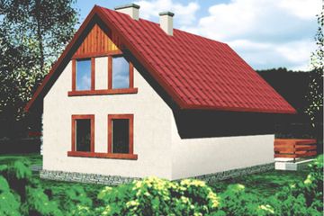  Projekt domu 19 Star (KRE1018) - projekt domu parterowego z poddaszem - Zdjęcie 2