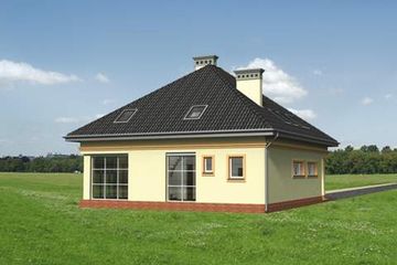  Projekt domu Eryk - murowana – ceramika (KRD1305) - projekt domu parterowego z poddaszem - Zdjęcie 2