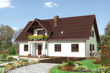  Projekt domu Galicja - murowana – klinkier (KRD1310) - projekt domu parterowego z poddaszem - Zdjęcie 2