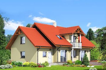 Projekt domu Tarnawa (KRP1005) - projekt domu parterowego z poddaszem - Zdjęcie 2