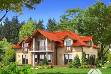  Projekt domu gdów średni (KRP1030) - projekt domu parterowego z poddaszem - Zdjęcie 2