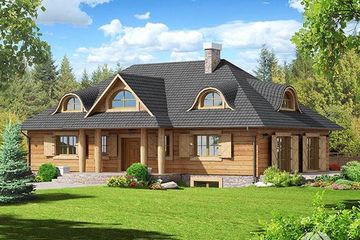  Projekt domu DUPLIKAT Chmielniki dw 19 (KRP1074) - projekt domu parterowego z poddaszem - Zdjęcie 1