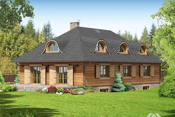  Projekt domu DUPLIKAT Chmielniki dw 19 (KRP1074) - projekt domu parterowego z poddaszem - Zdjęcie 2