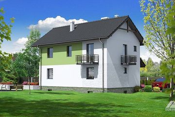  Projekt domu Miastko (KRP1092) - projekt domu parterowego z poddaszem - Zdjęcie 2