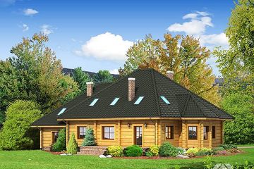  Projekt domu Zagórze 7g (KRP1112) - projekt domu parterowego z poddaszem - Zdjęcie 2