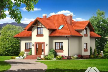  Projekt domu gruszów p (KRP1133) - projekt domu parterowego z poddaszem - Zdjęcie 1