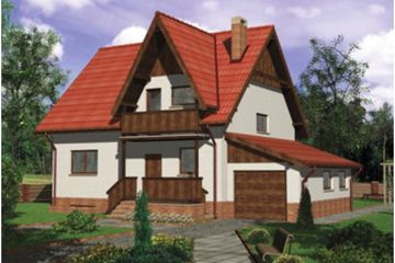  Projekt domu KROKUS 2 duplikat (KRD1319) - projekt domu parterowego z poddaszem - Zdjęcie 1