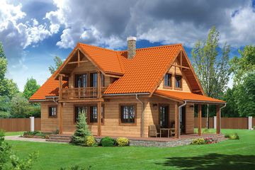  Projekt domu OLEŚNICA 9X (KRP1138) - projekt domu parterowego z poddaszem - Zdjęcie 2