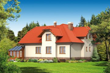  Projekt domu DROGINIA (KRP1145) - projekt domu parterowego z poddaszem - Zdjęcie 2