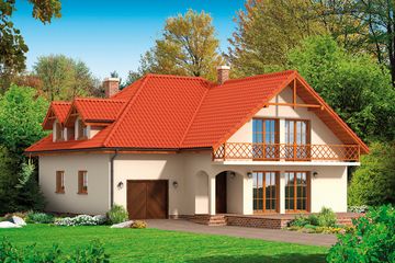  Projekt domu DYNÓW (KRP1146) - projekt domu parterowego z poddaszem - Zdjęcie 1