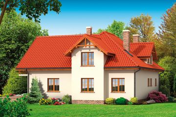  Projekt domu DYNÓW (KRP1146) - projekt domu parterowego z poddaszem - Zdjęcie 2