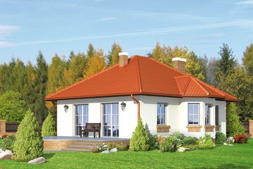  Projekt domu Dąbki (KRP1150) - projekt domu parterowego - Zdjęcie 2