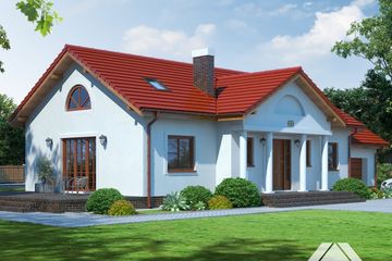  Projekt domu chmielów + garaż (KRP1152) - projekt domu parterowego - Zdjęcie 1