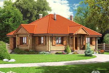  Projekt domu Dębina (KRP1155) - projekt domu parterowego - Zdjęcie 1