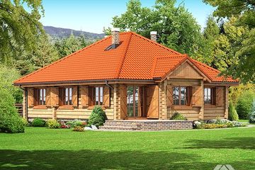  Projekt domu Dębina (KRP1155) - projekt domu parterowego - Zdjęcie 2