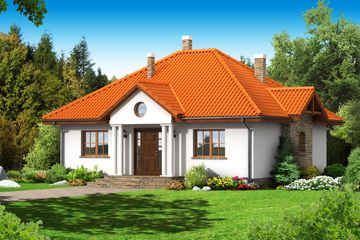  Projekt domu gruszów (KRP1157) - projekt domu parterowego - Zdjęcie 1