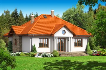  Projekt domu gruszów (KRP1157) - projekt domu parterowego - Zdjęcie 2