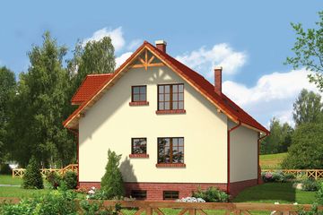  Projekt domu DUPLIKAT 2 JAWORZE P (KRP1158) - projekt domu parterowego z poddaszem - Zdjęcie 2