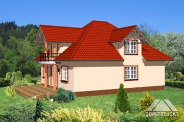  Projekt domu BONIEWO (KRP1174) - projekt domu parterowego z poddaszem - Zdjęcie 2