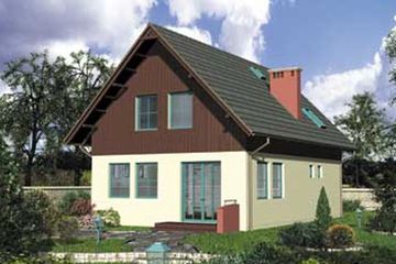  Projekt domu KWIRYN (KRD1321) - projekt domu parterowego z poddaszem - Zdjęcie 1