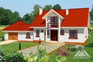  Projekt domu SIEPRAW 2 (KRP1201) - projekt domu parterowego z poddaszem - Zdjęcie 1
