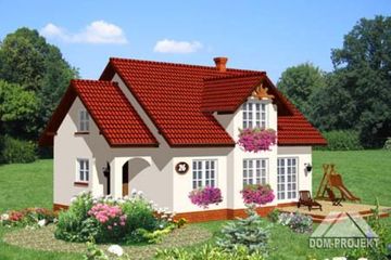  Projekt domu MIŁOSZYCE (KRP1250) - projekt domu parterowego z poddaszem - Zdjęcie 1