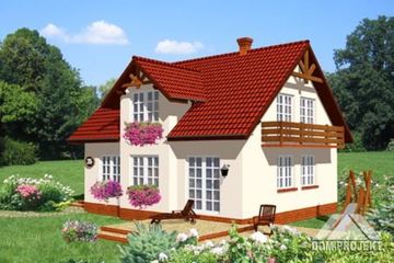  Projekt domu MIŁOSZYCE (KRP1250) - projekt domu parterowego z poddaszem - Zdjęcie 2