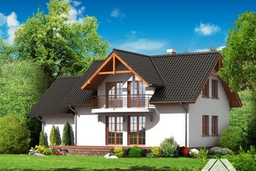  Projekt domu mirów (KRP1254) - projekt domu parterowego z poddaszem - Zdjęcie 2