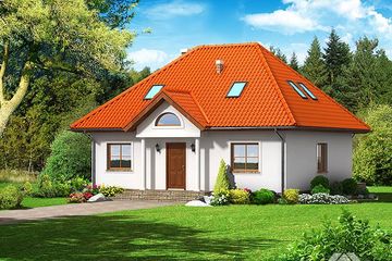  Projekt domu Lipnica murowana (KRP1259) - projekt domu parterowego z poddaszem - Zdjęcie 1