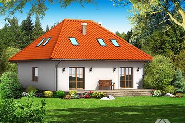  Projekt domu Lipnica murowana (KRP1259) - projekt domu parterowego z poddaszem - Zdjęcie 2