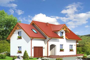  Projekt domu Osiek wąski 22 (KRP1272) - projekt domu parterowego z poddaszem - Zdjęcie 2