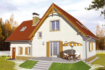  Projekt domu Strumyk C z garażem (WRX1050) - projekt domu parterowego z poddaszem - Zdjęcie 2