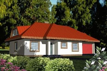  Projekt domu BIA (SLB1023) - projekt domu parterowego z poddaszem - Zdjęcie 1