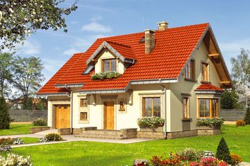  Projekt domu CELESTA PRIMA LUX EX-938 (KRD2029) - projekt domu parterowego z poddaszem - Zdjęcie 1