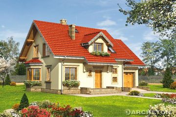  Projekt domu CELESTA PRIMA LUX EX-938 (KRD2029) - projekt domu parterowego z poddaszem - Zdjęcie 2