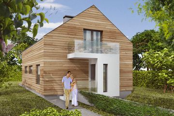  Projekt domu LASOWISKO MODERN (KRR1000) - projekt domu parterowego z poddaszem - Zdjęcie 1